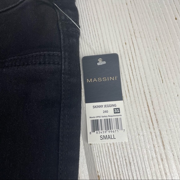 NEW Massini Black Skinny Jeggings Small NWT Denim Jens - Picture 5 of 6